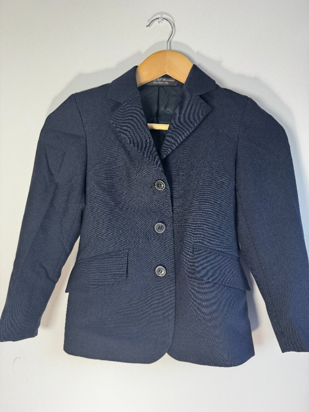 RJ Classics Essentials JR Navy Tailored Preppy Equestrian Show Coat - Youth 8R